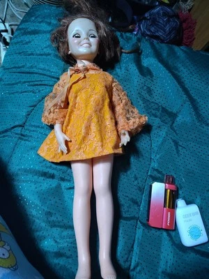 1968 Ideal Toys Growing Hair Crissy Doll Original Orange Outfit No Shoes Vintage - Изображение 1 из 4