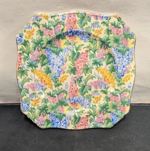 Plato de ensalada/pastel vintage Royal Winton 'Somerset' patrón chintz Inglaterra - Imagen 1 de 5