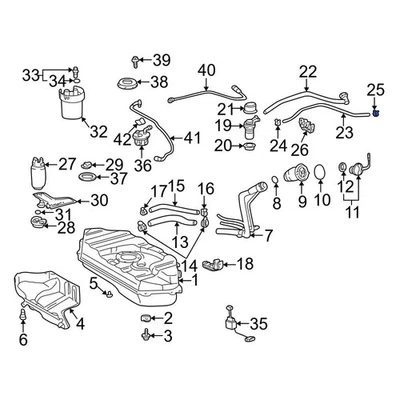For Toyota Celica 2000-2005 Toyota 9613251300 Fuel Tank Vent Hose Clamp - Image 1 of 3