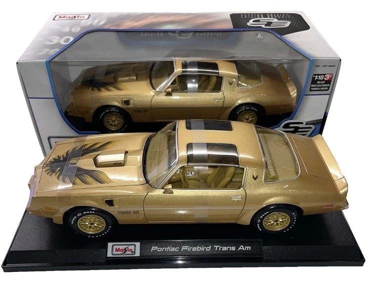 New Maisto Special 1:18 Diecast Model Car - Pontiac Firebird Trans Am Gold, - Image 1 of 4