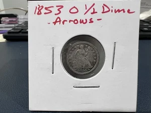 1853 O Sitzende Freiheit Half Dime mit Pfeilen - Bild 1 von 2