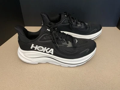 Mens Hoka One One Clifton 10 Black/White Running Shoes. Size 12D. Awesome Shoes! - Image 1 of 4