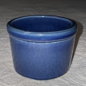 Burley Pottery Clay Crock blu 14" diametro x 3,5" altezza USA - Foto 1 di 6