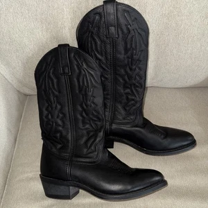 Botas occidentales de cuero Laredo para hombre Jacksonville Deertan talla 9D negras 6691 - Imagen 1 de 9