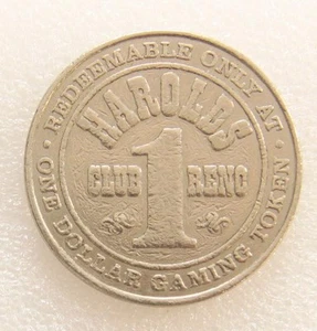 Vintage Harold's Club Reno, NV $1 Gaming Token - Bild 1 von 2