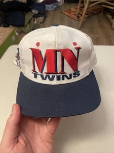 Gorra gorra vintage años 90 Minnesota Twins logo 7 bordada con cierre a presión - Imagen 1 de 10