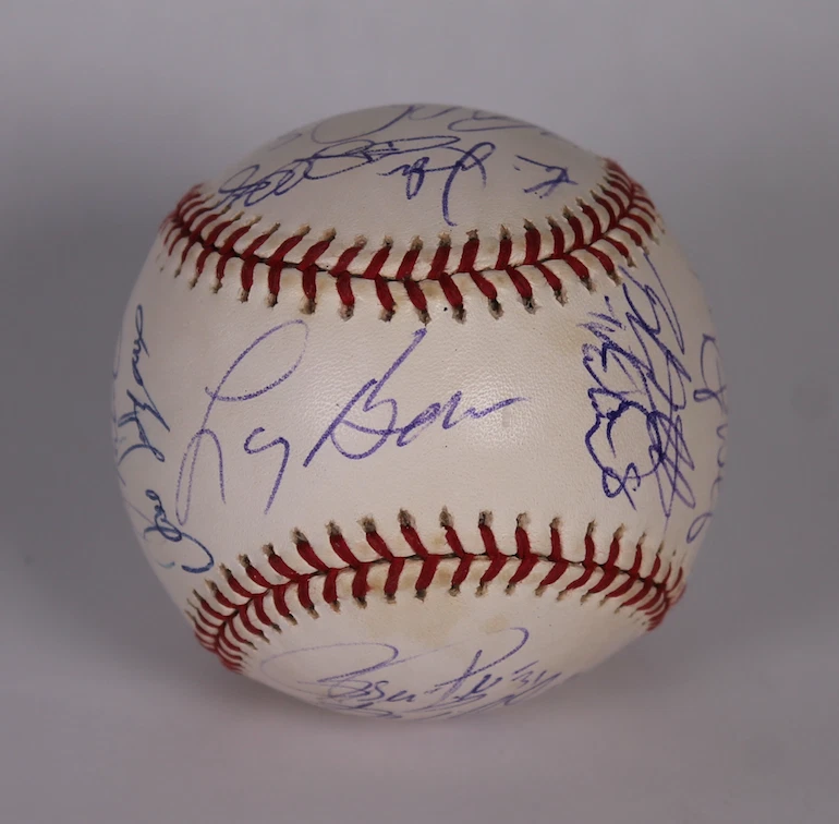 ¡Béisbol autografiado firmado por el equipo de los Filis de Filadelfia 2001! AMCo LOA! 18629 Foto 1 de 4