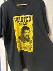 Vintage 1998 Mick Foley Cactus Jack Wanted Plakat Koszula XL Dead Or Alive WWF