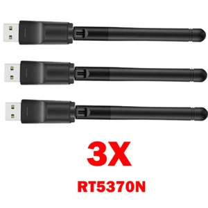 3x Para Chip Ralink RT5370N Para Dongle USB WiFi Adaptador Tarjeta de Red Inalámbrica EE. UU. - Imagen 1 de 11