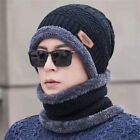 New Knit Fleece Scarf Winter Hat Soft Men And Women Beanie Warm Hat With Sc;;d