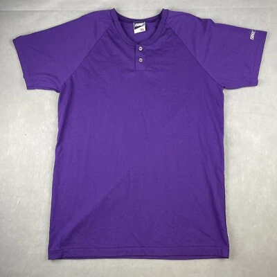 Camiseta vintage de bicicleta para hombre manga corta con 2 botones talla XL puntada única púrpura Foto 1 de 4