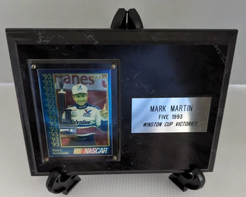 1993 Nascar  Maxx Card Plaque Mark Martin  5 1993 Winston Cup Victories! RARE!!! Cover
