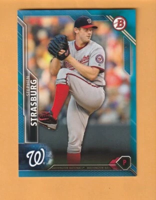 Stephen Strasburg Washington Nationals 2016 Bowman Blue #96/150 1V Foto 1 de 2