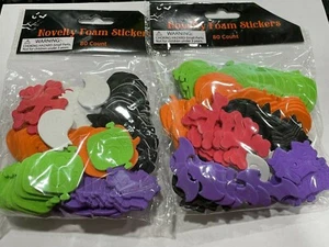 160 pcs Halloween Foam Stickers Party Decoration Cat Cross Pumpkin Ghost + - Picture 1 of 5
