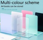 Pair of Plastic Bookend Anti Slip Book End Stand Support Office School Home New