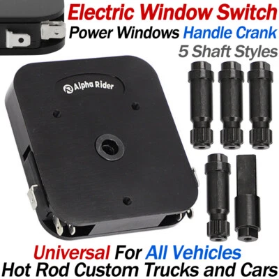 Universal Electric Window Switch Kit For All Vehicles GM Ford Power Window Crank - Image 1 of 4
