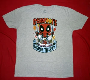 Funko Pop Tees Adult S Small Gray T-shirt Marvel Deadpool's 30th Birthday - Picture 1 of 2