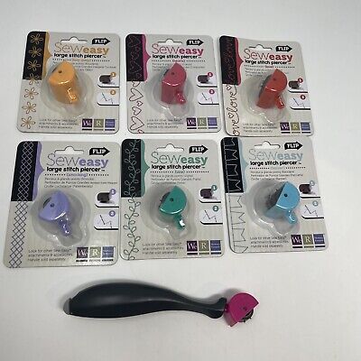We R Memory Keepers Sew Easy Stitch Piercer Attachment And Wand Lot Of 7 • 39.47€