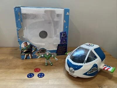 Vintage Toy Story Think Way 1996 Buzz Lightyear’s Space Explorer Ship com Figura - Imagem 1 de 4