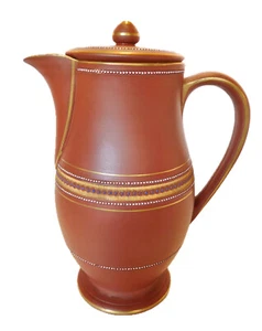 Jarra de agua caliente antigua de cerámica de terracota de F&R Pratt, jarra de prattware - Imagen 1 de 12