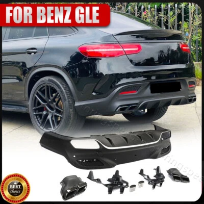 Labio difusor de parachoques trasero con puntas de escape para Benz X292 GLE450 GLE63 GLE43 15-19 Foto 1 de 4