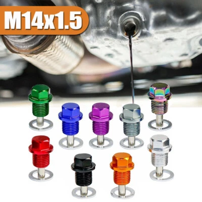 M14x1.5 Universal Car Engine Magnetic Oil Drain Plug Screw Nut Bolt Sump Nut - Image 1 of 4