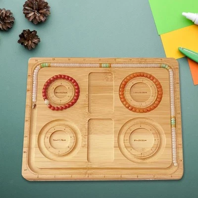 Wooden Beading Board Beading Tray Reusable Portable Accessories Jewelry Design - Image 1 of 4