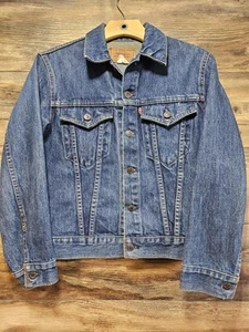 Levi’s Vintage Youth Size 16 Dark Wash Denim Jean Jacket Made In Canada - Picture 1 of 4