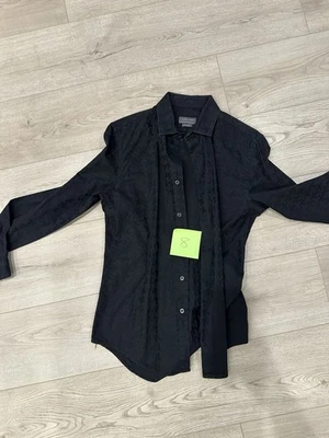 Camisa de vestir negra de Zara ajustada para hombre mediana Foto 1 de 4