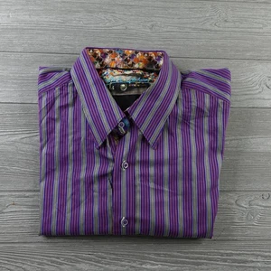 Camisa Robert Graham Abotonada Para Hombre Talla 3XL Multicolor Rayas Clásica Puño Abatible - Imagen 1 de 8