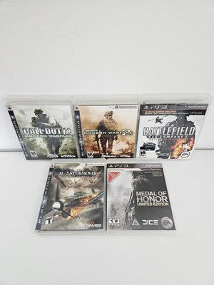 Lote de 5 juegos PS3 Call of Duty Medal of Honor IL 2 Sturmovik Battlefield probado Foto 1 de 4