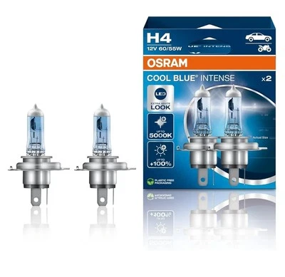 2 X BOMBILLAS OSRAM 64193CBI-HCB COOL BLUE INTENSE H4 5000K HALÓGENA COCHE FARO  - Imagen 1 de 4