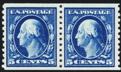 447, como nuevo VF/XF NH 5¢ par de bobinas - certificado PFC 85 - Stuart Katz Foto 1 de 2