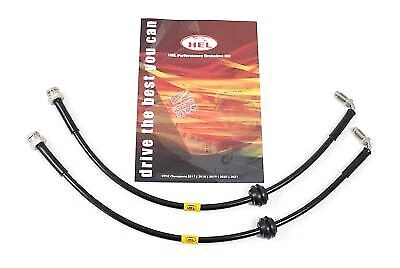 HEL Ford Fiesta ST 2.0 MK6 2004-2008 Rear Braided Brake Hoses Black - Image 1 of 4