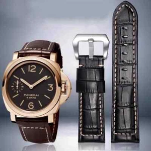 Correa de reloj de cuero de vaca 22 24 26 mm para pulsera Panerai PAM111 PAM441 + herramientas - Imagen 1 de 18