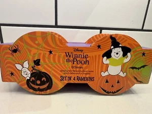 Disney Winnie The Pooh Halloween Ramekin Set of 4 Ceramic Dish New! Eeyore - Picture 1 of 3