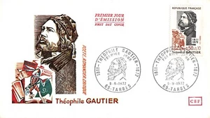 Envelope FDC FRANCE THEOPHILE GAUTIER 1972 TARBES N1 - Picture 1 of 1