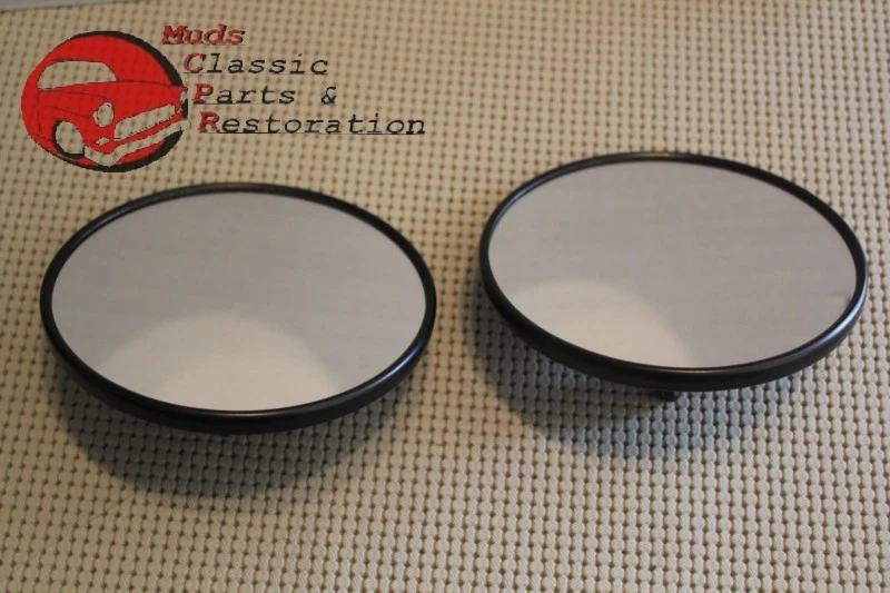 Par de cabezales de espejo lisos negros de 5" para camioneta Chevy ¡ENVÍO GRATUITO! Foto 1 de 1