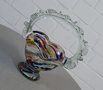 Murano Glas Schale Obst Schale Bonboniere Henkelschale Vintage 60er 70er Jahre - Bild 1 von 4