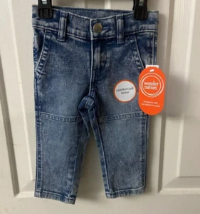 Wonder Nation Boy Girls 12 MONTH FASHION DENIM medium Jeans HEIGHT 29 Wght 22 Lb - Picture 1 of 9