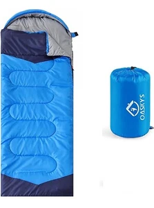oaskys Camping Sleeping Bag - 3 Season Warm & Cool Weather Waterproof Adults Kid - Picture 1 of 8
