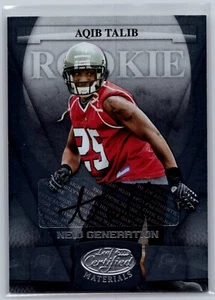 2008 LEAF CERTIFIED FOOTBALL 154 NEW GENERATION AUTO AQIB TALIB 542/999 BUCS - Picture 1 of 2
