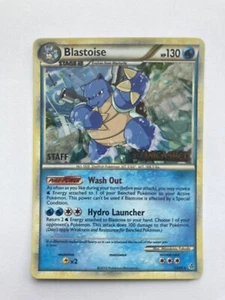 Pokemon BLASTOISE Unleashed STAFF Holo Prerelease Promo 13/90 - Picture 1 of 2