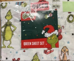 How The Grinch Stole Christmas Queen Sheet Set Grinch Cindy Lou Who Max - Picture 1 of 2