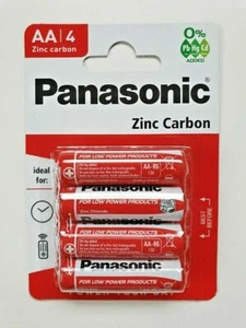 Panasonic AA Batterien Zink Kohle 4er-Pack UK-Verkäufer VERSAND AM SELBEN TAG - Bild 1 von 3