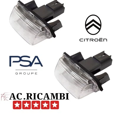 Coppia 2 x 6340A3 Luci Targa Originale Citroen C3 DS4 C5 Peugeot 206 207 307 - Immagine 1 di 4