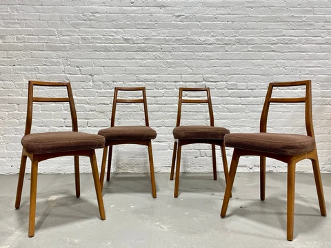 Paul McCobb styled Mid Century MODERN Walnut DINING CHAIRS, Set of 4 Cover