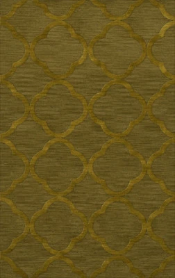 Green Quaterfoil Trellis Print Transitional Area Rug Geometric DV8 - Image 1 of 2