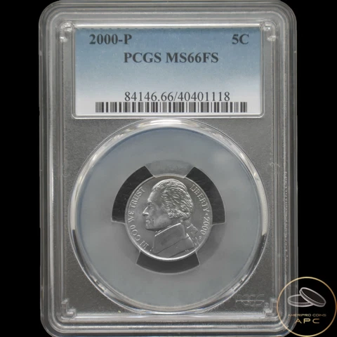 2000 P Jefferson Nickel NGC MS66FS Full Step Strong Eye Appeal Cover