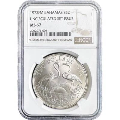 1 oz BAHAMAS Silver Coin 1972 - Rare Collectible | PF67 - Image 1 of 2